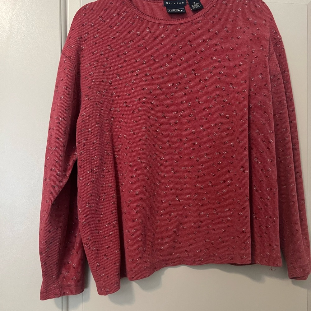 Vintage Sonoma Women’s Red Crewneck Long Sleeve